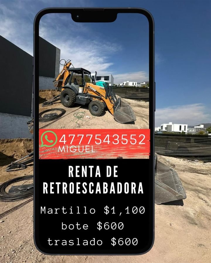 Renta de retroexcavadora